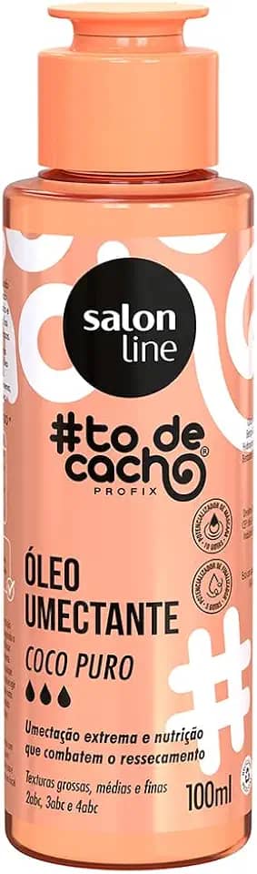 Salon Line, Óleo Capilar, ToDeCacho, Coco Puro, Umectação Extrema, Vegano - Cabelos Ondulados, Cacheados e Crespos, 100 ml