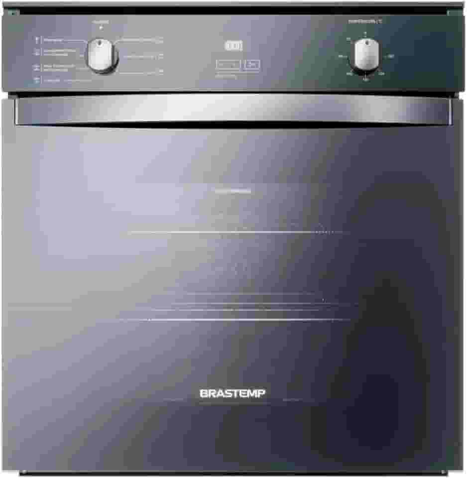 Forno de Embutir Elétrico Brastemp 84 Litros Cor Inox Espelhado com Convecção e Timer Touch - BOC84AR 220V