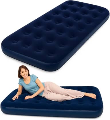 Colchão Inflável Solteiro Portátil Premium – Conforto Ideal para Viagem, Camping e Uso Doméstico