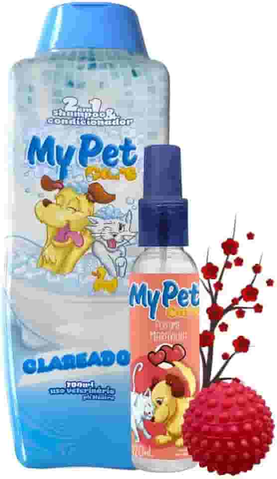 MY PET BRASIL Kit Maravilha My Pet Care Para Cachorros Shampoo Para Cães Limpinho E Cheiroso Perfume Para Cachorros Brinquedo Brincalhão Bolinha Cravinho Shampoo 700Ml - Perfume 120Ml - Bolinha Cravinho