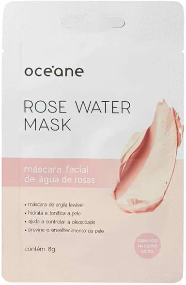 Máscara Facial com Água de Rosas - Rose Water Mask 8g