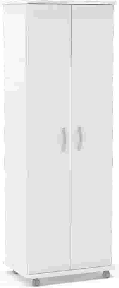 Armário Multiuso Limeira Alto 2 Portas 8 Prateleiras Branco Politorno