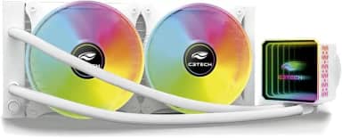 Water Cooler Gamer C3Tech FC-W240WHRGB Branco 240mm com Iluminacao RGB, refrigerado a Agua, Compativel com Processadores Intel e AMD