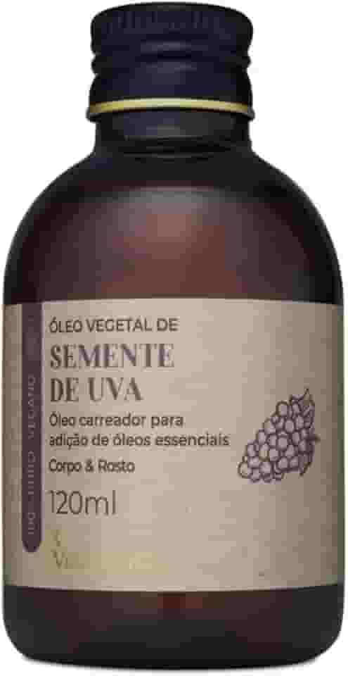 Óleo Vegetal De Semente De Uva - 100% Puro e Vegano | Alto Poder De Hidratação Para Corpo e Rosto 120ml - Via Aroma