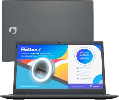 Notebook Positivo Motion C 14 Celeron 4GB 128GB Tela 14.1" Windows 11 Home, Cinza - com Ring Light e Alexa Integrada - C4128G-14