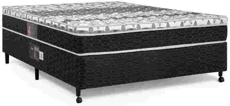 Cama Box + Colchão Castor Casal Molas Bonnel Class One Face 138x188x65cm