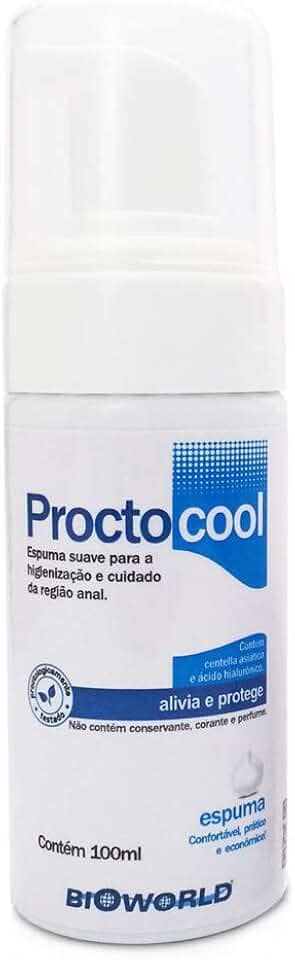Proctocool Espuma para Higiene Anal, Hemorroidas e Pós-Cirurgia Frasco com 100 ml, BioWorld