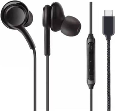 Fone de Ouvido com Fio Entrada Tipo C Som Balanceado USB-C Cabo de Tecido Antitramado,Qualidade Premium