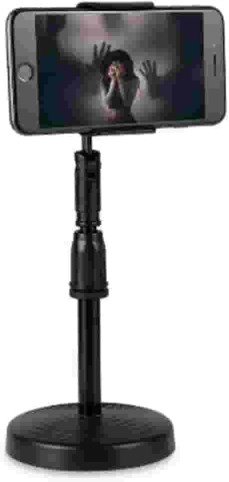 Suporte De Mesa P/Celular Casa Escritório Articulável 360° NO2PROBLEMS Regulável Ideal para Lives