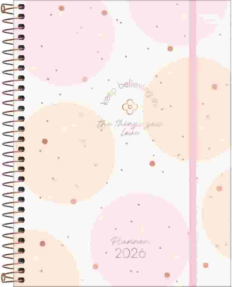 Tilibra - Planner Espiral 17,7 x 24 cm Soho 90 G 2026 - Bolas Grandes