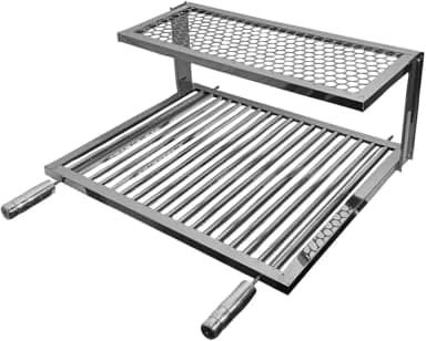 Grelha Uruguaia Para Churrasco Com Grelha Dupla Inox Reforçada (50x50)