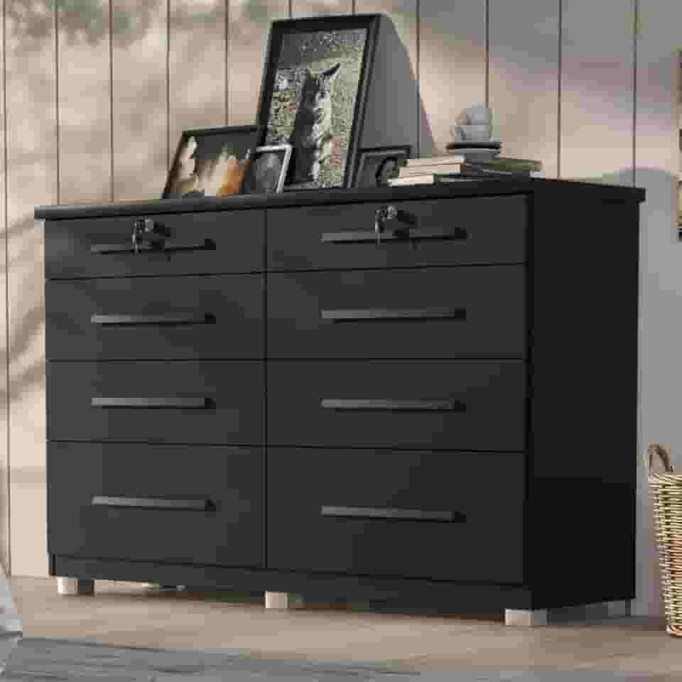 Comoda Monza 8 Gav Com Pés Onix