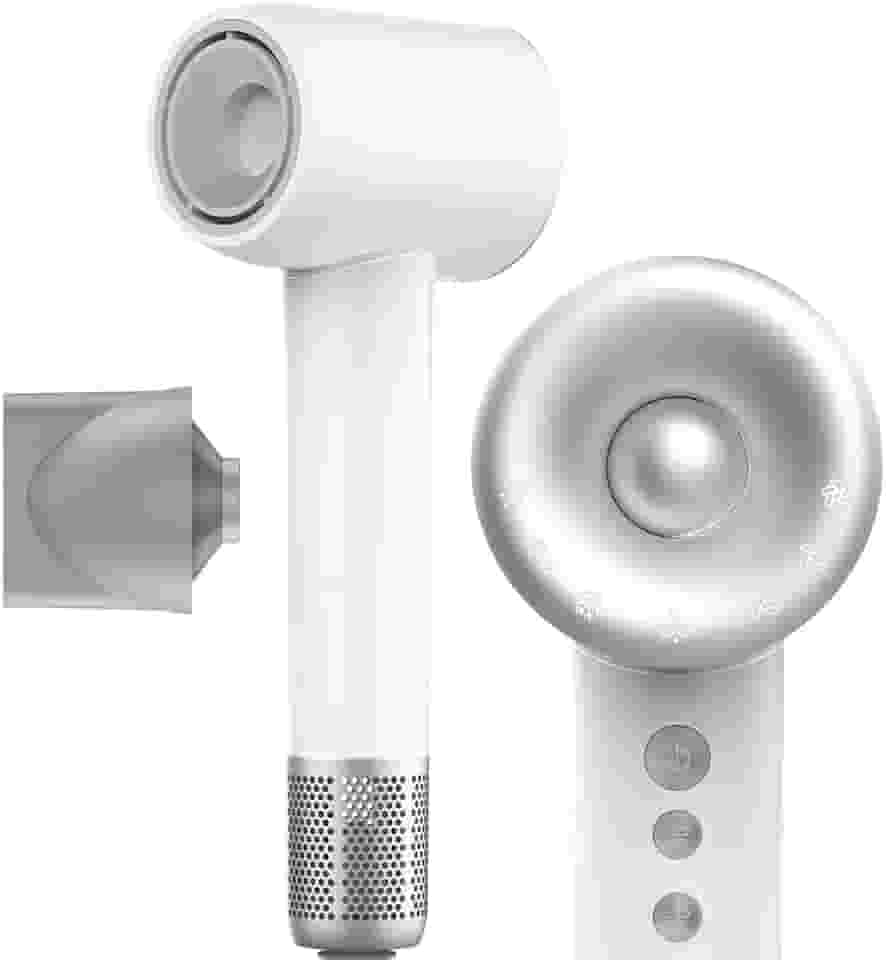 Secador de Cabelo Profissional 1500W, Baixo Ruído, Íons Negativos, Controle de Temperatura, Motor Brushless de Alta Velocidade (120000 RPM), Secagem Rápida, Portátil, 127v/20A (Branco)