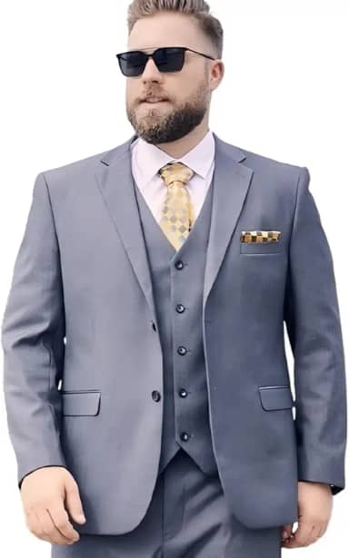 Terno Slim Masculino Italiano Executivo - Calça e Blazer (BR, Numérico, 62, Plus Size, Regular, Cinza)