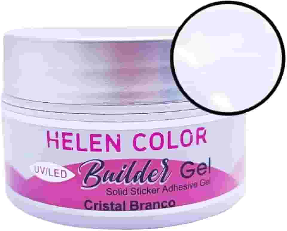 Builder Gel sólido para unhas Helen Color 15g (Branco Cristal, 15G)