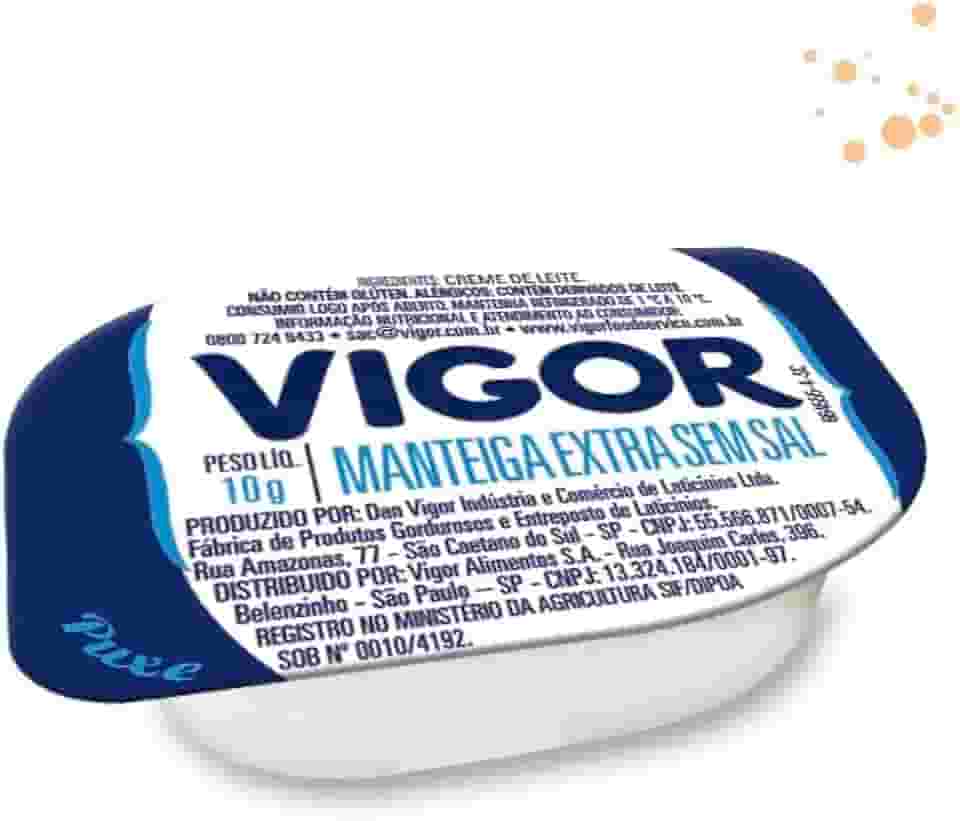 Manteiga SEM SAL VIGOR Sache Blister 10g Caixa com 192 unidades