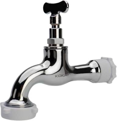 Torneira Jardim Tanque Quintal Cromada 100% Metal 1/2"x3/4"