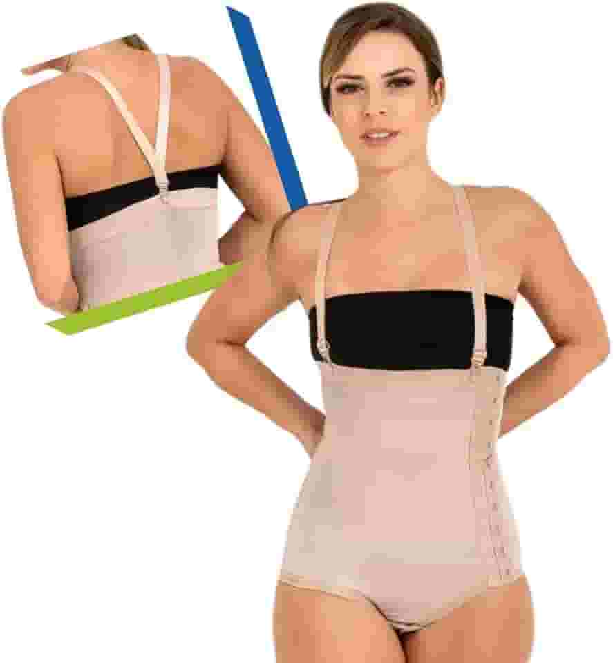 Cinta Abdominal Pós-Cirúrgica Pós-Parto Modeladora Compressora com Fecho Lateral e Alça Destacável 60608 - New Form (3GG, Bege)