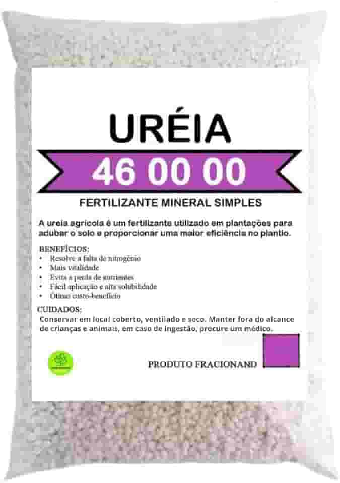 Adubo Fertilizante Ureia Pura Agrícola 46.00.00 Fracionado Hortaliças Flores Suculentas Rosas do Deserto Jardins (500, Gramas)