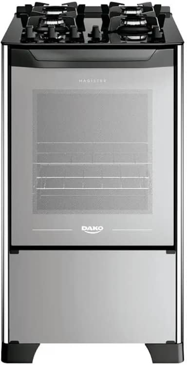Fogão 4 bocas Dako Magister Style com Mesa de Vidro e Mega Chama - Bivolt
