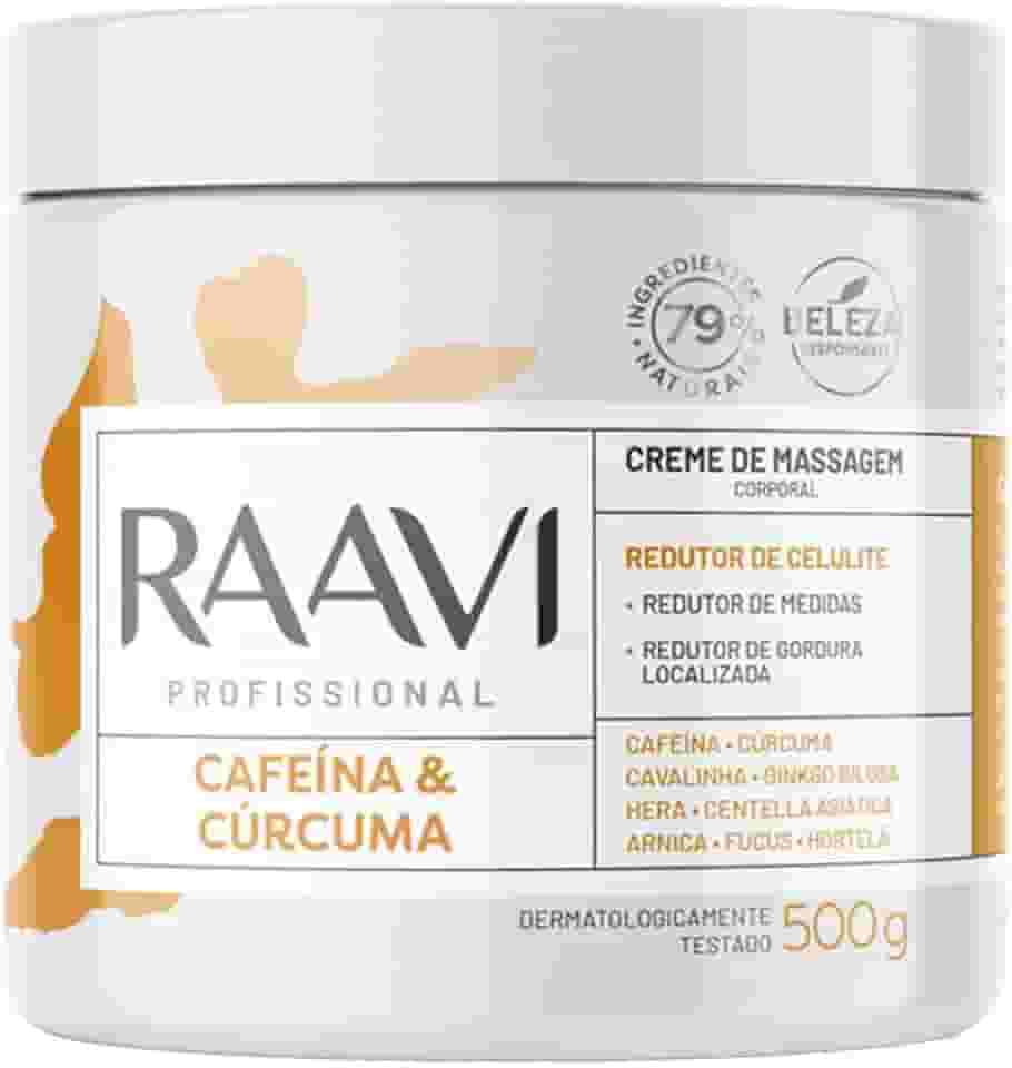 Raavi Creme De Massagem Cafeina E Curcuma