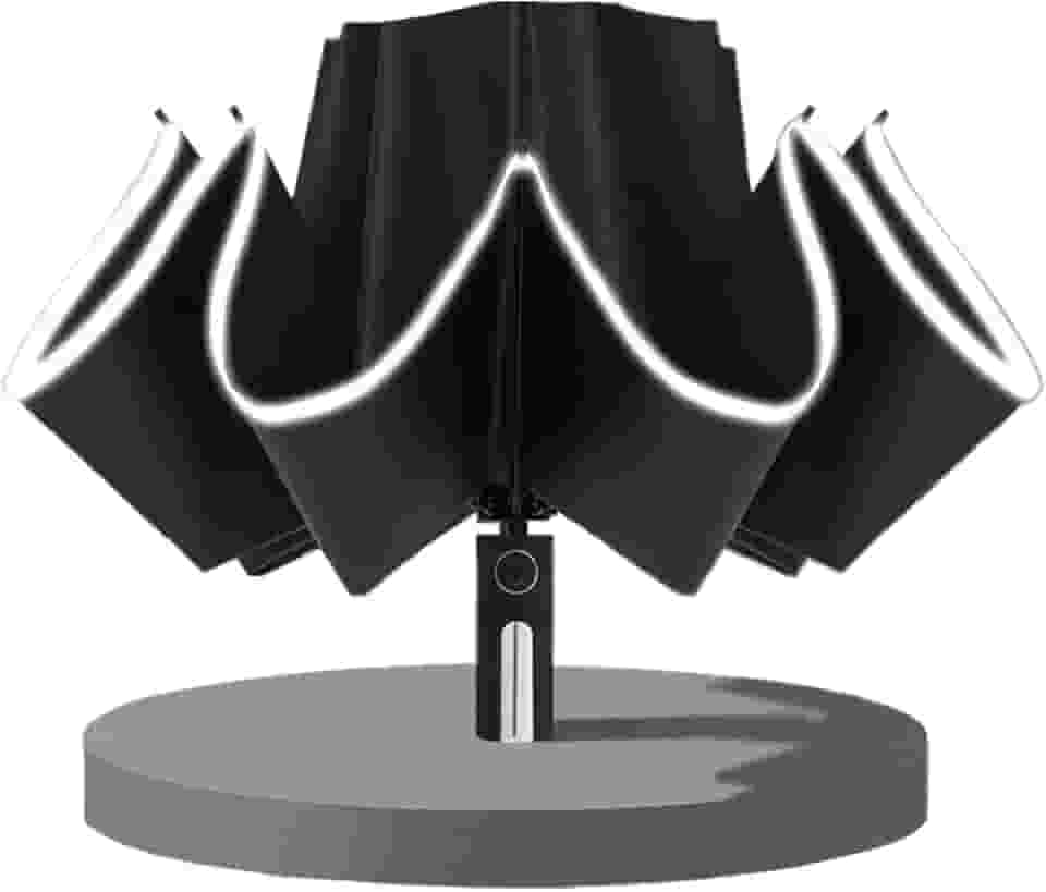 Guarda-chuva totalmente automático Guarda-chuva invertido Proteção solar e contra a chuva em vinil reforçado com 10 suportes