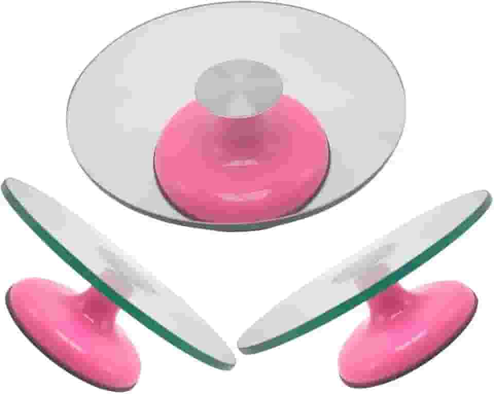 bailarina suporte de bolo giratória rosa