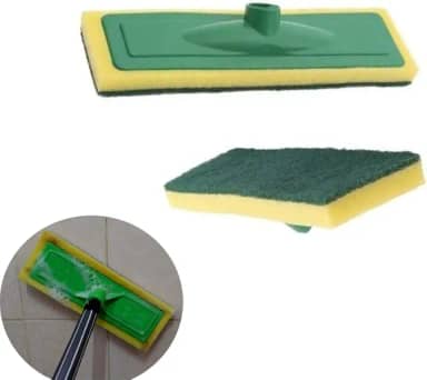 Mop Abrasivo Sem Cabo, Conecta em Qualquer Cabo de Vassoura - Limpa Azulejo, Piso, Janela
