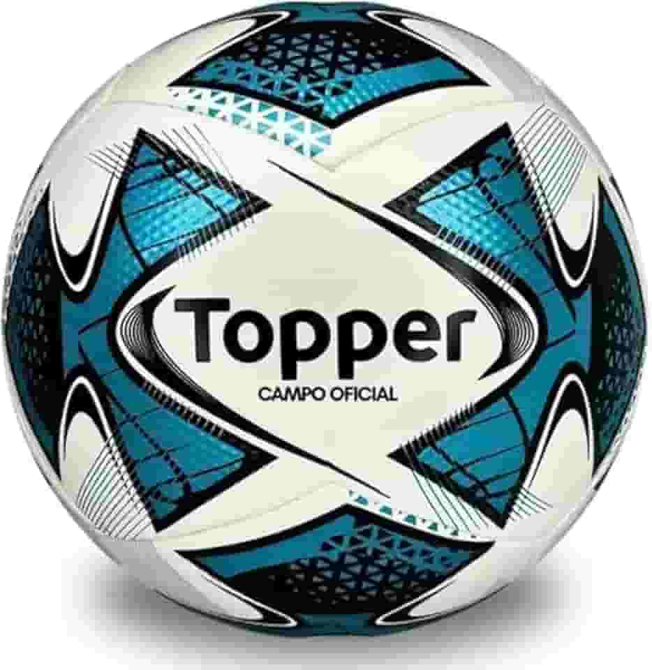Bola de Futebol Campo Topper 22 Oficial, Costurada à Mão, Tamanho Nº 5, Uso Adulto e Juvenil, Treino e Jogo, Alta Performance em Campo Natural