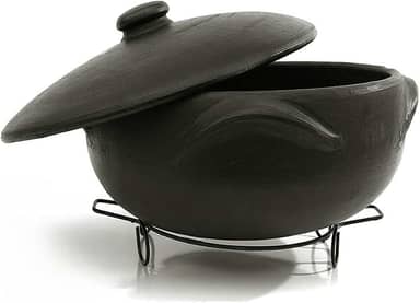 Panela de barro para guisado 5 litros + suporte