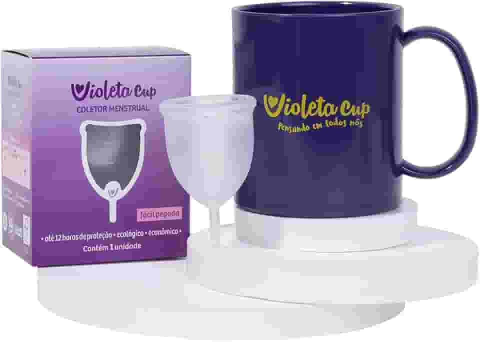 Violeta Cup Kit Coletor Menstrual B Transparente + Caneca Higienizadora. . Incolor. Tipo B Mulheres Com Até 29 Anos E Sem Filhos. E/Ou Com Colo Do Áštero De Altura Baixa