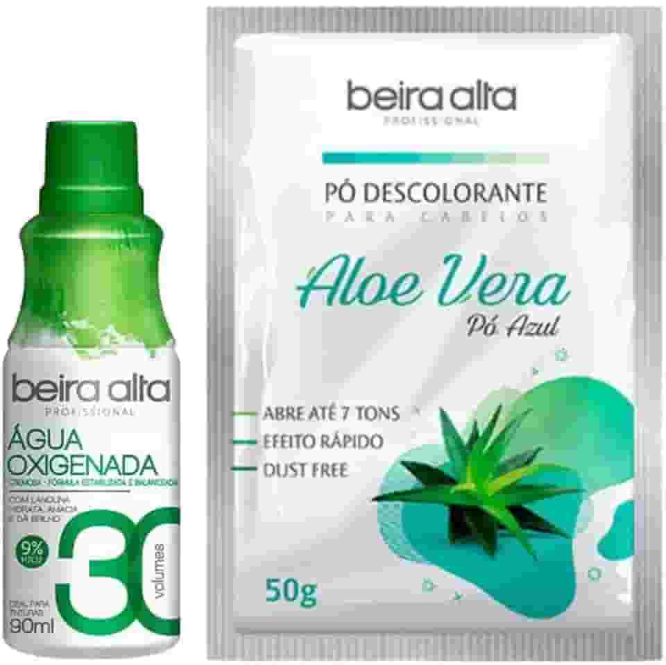 Kit Descolorante Aloe Vera 50g + Água Ox 30v 90ml