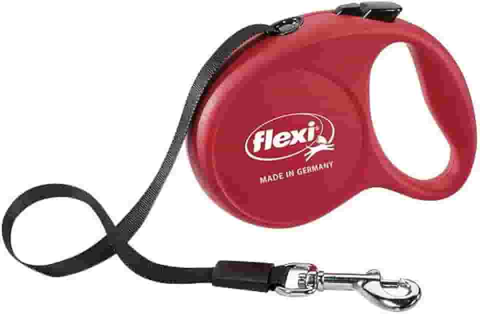 Guia Retratil FLEXI FUN Fita PP 3m - Vermelho, Mini