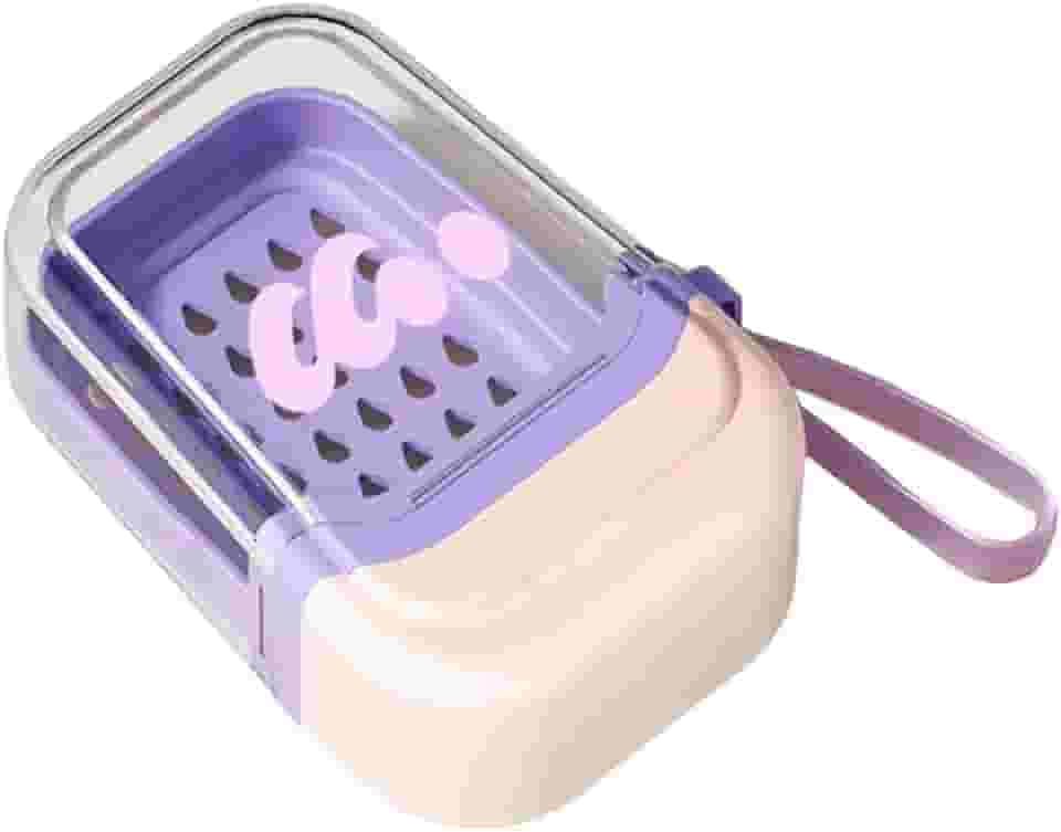 Estojo de sabão portátil de dopamina para viagens - Mini saboneteira com camada de drenagem, recipiente de higiene à prova de vazamento comporta sabonete em barra de tamanho completo