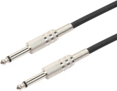 PluCable Cabo de audio P10 para P10 Mono Profissional P1050P Preto, Conexoes em metal, 5 Metros