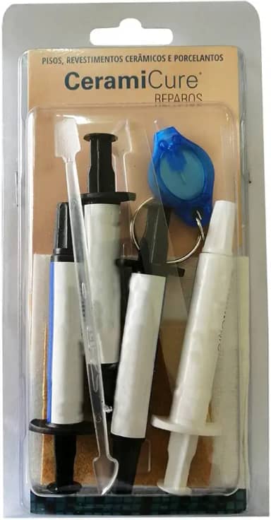 Kit Reparo para Pisos Cerâmicos, Porcelanatos e Revestimentos Ceramicure (Tons Brancos)