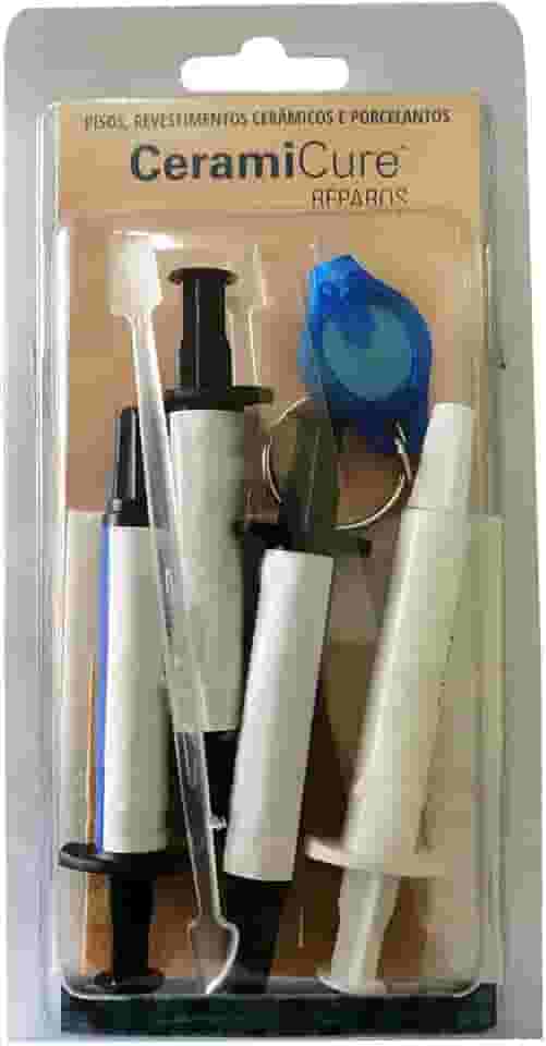Kit Reparo para Pisos Cerâmicos, Porcelanatos e Revestimentos Ceramicure (Tons Brancos)