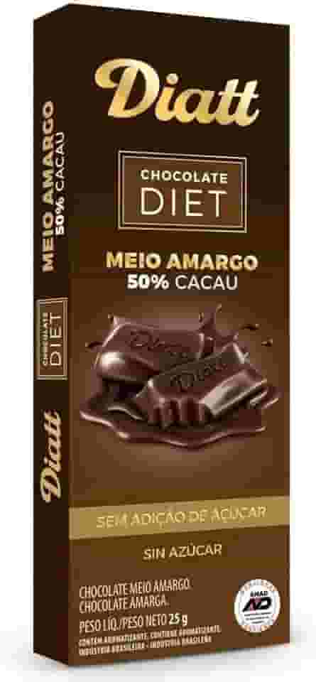 Chocolate Diatt Meio Amargo 50% Cacau Diet 25g