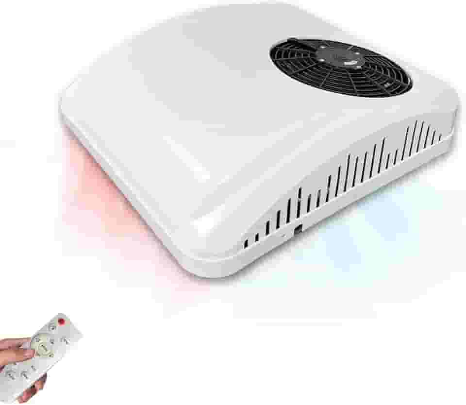 Ar Condicionado Elétrico de 12 Volts CC Estacionamento no Telhado RV Ar Condicionado 8800BTU 12V AC Unidade para Motorhome Semi Caminhão Trailer Trailer Van Aquecimento e Resfriamento