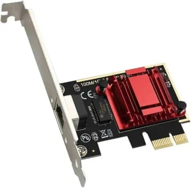 Placa de Rede Gigabit Para PC Computador Gamer PCI Express Internet Rápida 10/100/100/2500Mbps Chipset RTL8125B I Adaptador de rede gigabit 2500 Mbps I Placa de rede 2500 Mbps RJ45 alta velocidade