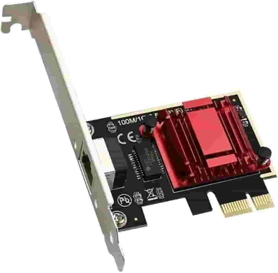 Placa de Rede Gigabit Para PC Computador Gamer PCI Express Internet Rápida 10/100/100/2500Mbps Chipset RTL8125B I Adaptador de rede gigabit 2500 Mbps I Placa de rede 2500 Mbps RJ45 alta velocidade