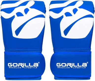 Luva Infatil Bate Saco Pró Gorilla Treino Muay Thai Boxe Kickboxing Artes Marciais Juvenil Azul