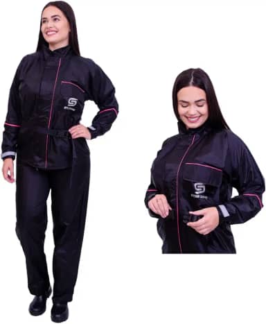 Capa Roupa Chuva Nylon Star Capas Para Motoqueira Motociclista Moto Impermeável Feminina (M)