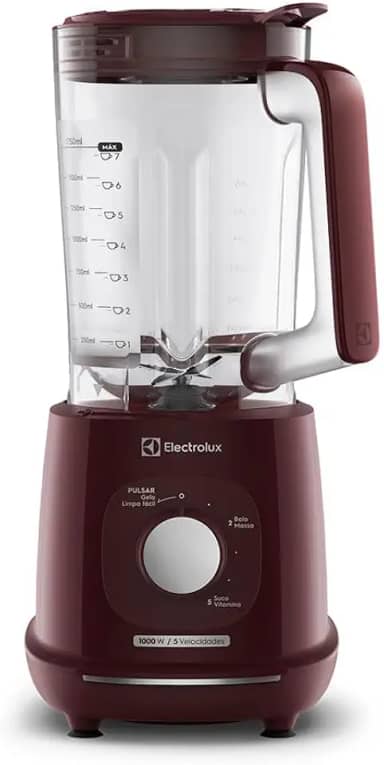 Electrolux Liquidificador Electrolux 1000W 2.7L Efficient TriForce 5 Velocidades Vermelho (EBL1010) 220V