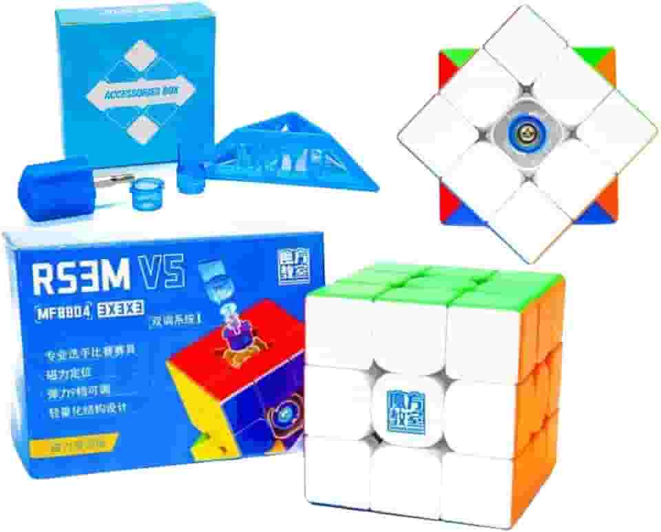 Cubo Mágico Moyu Magnético Com Duplo De Ajustes 3x3 Rs3m v5 Stickerless Profissional