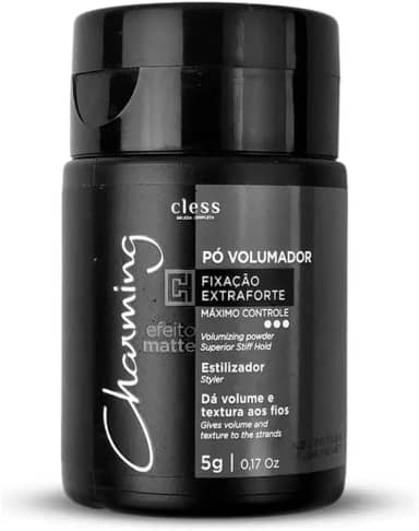 Pó Volumador Extra Forte Matte Charming 5g Texturiza e Dá Volume Duradouro aos Cabelos com Acabamento Opaco Leve e Sem Resíduos Ideal para Penteados Modernos e Práticos