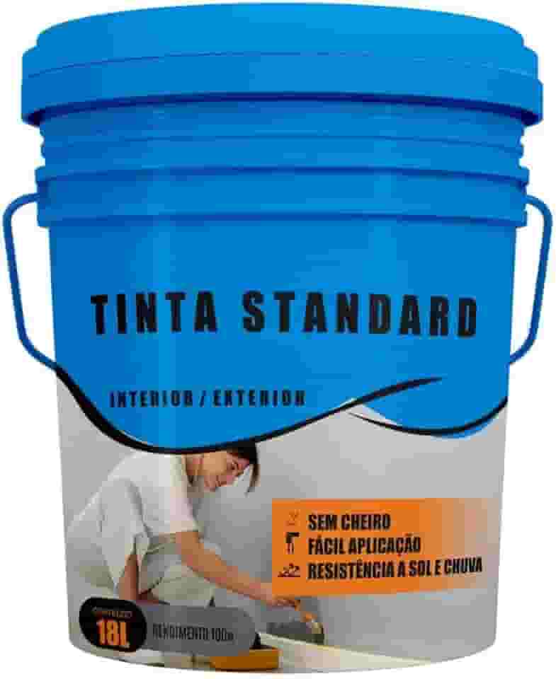 Tinta Standard Rende Mais Branco Fosco Alta Cobertura Secagem Rápida para Paredes (18L)