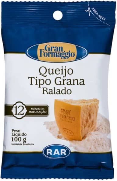 Queijo Tipo Grana Ralado Gran Formaggio 100g