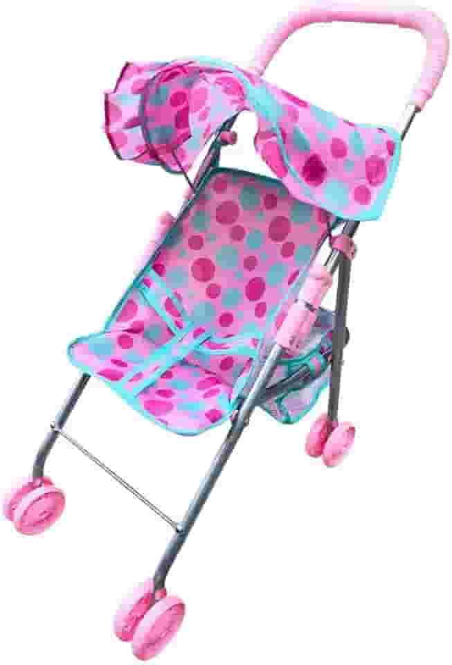 Carrinho para Boneca Passeio Divertido com Cobertura DM Toys