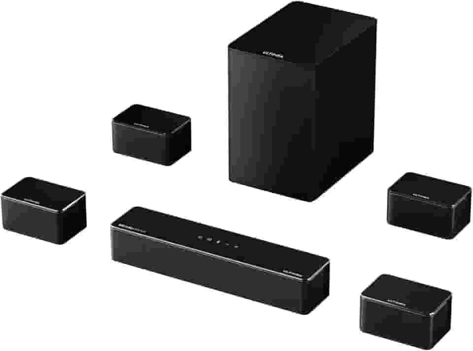 ULTIMEA Barra de som surround 5.1 canais com subwoofer, Dolby Atmos, VoiceMX, BassMX, APP, sistema de som surround de home theater para TV, BT 5.4, Poseidon M60 Boom (modelo 2025)